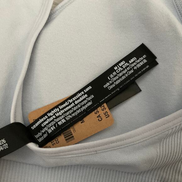 PINK Active Powder Blue Seamless Low Impact Padded Sports Bra - Medium - NEW - Picture 6 of 7